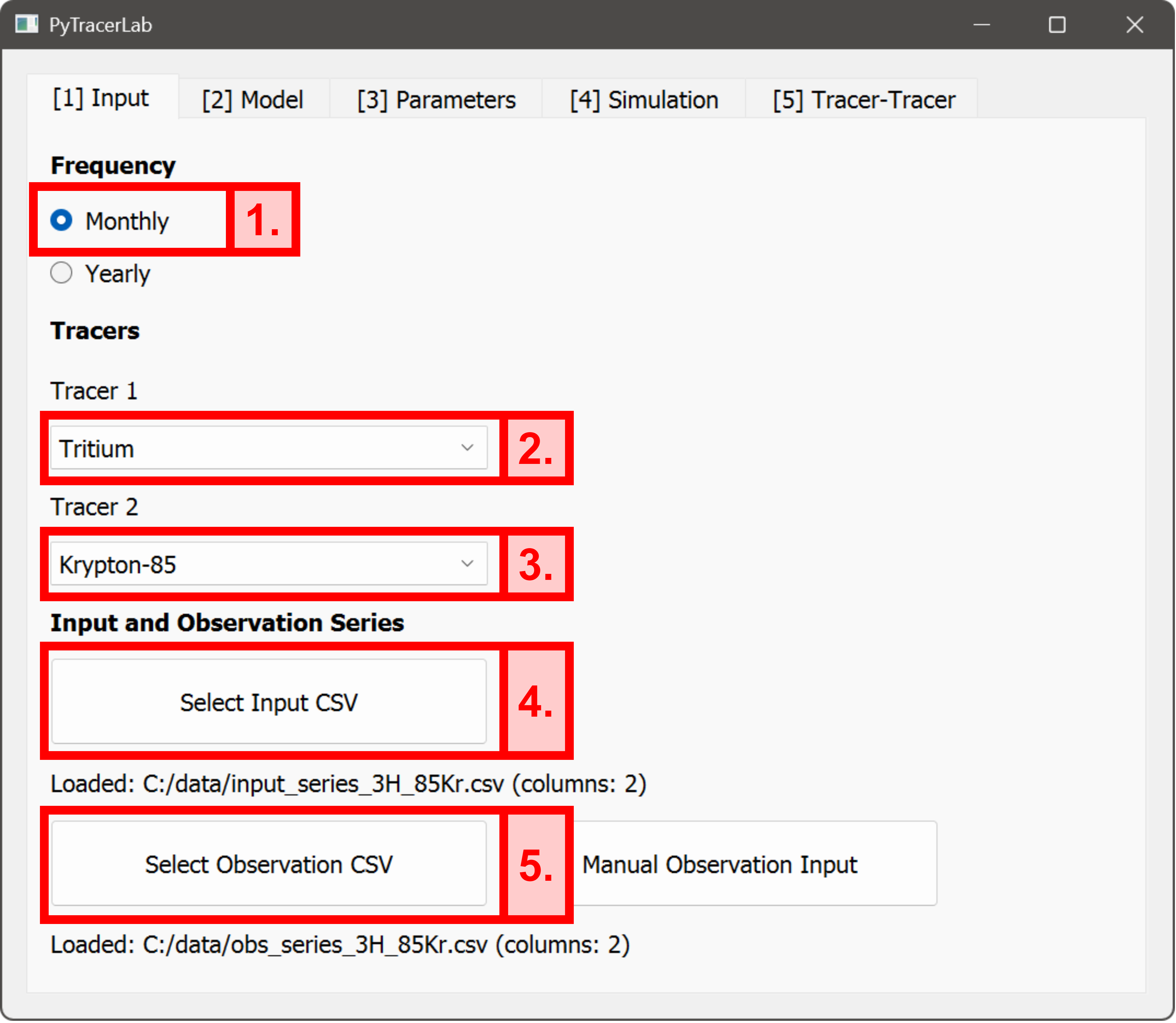An image of the Input Tab.