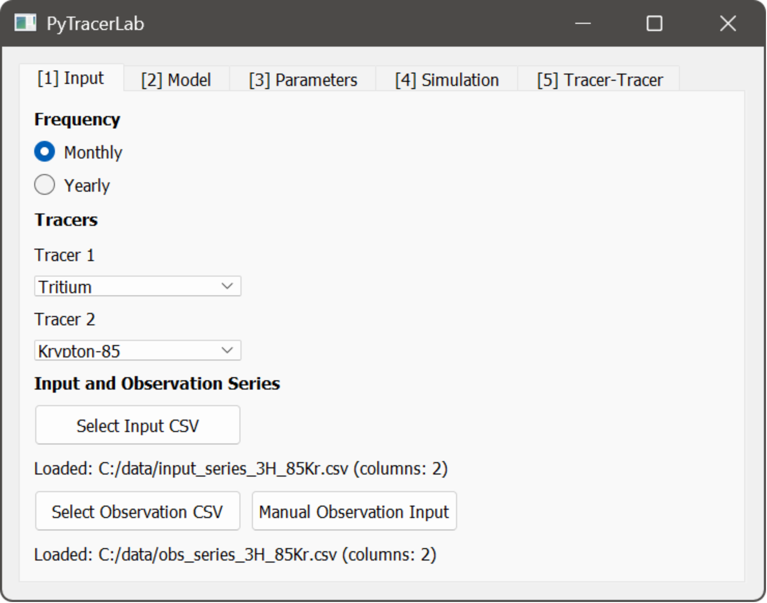 An image of the Input Tab.